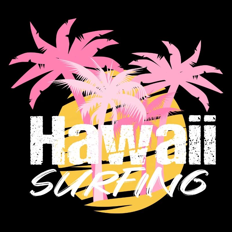 Hawaii Surfing Palmen