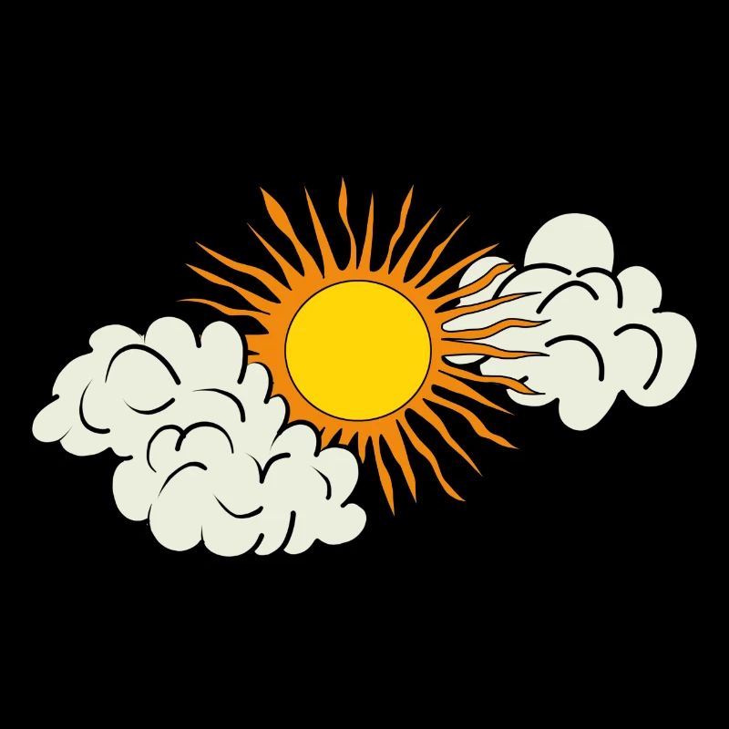 Sonne Wolken Retrostyle