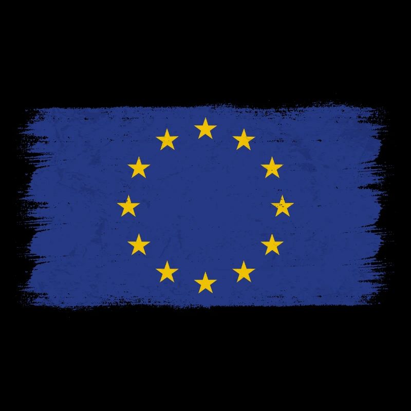 Coup de pinceau peint du drapeau de l'Europe