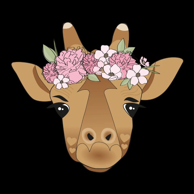 Giraffe flower wreath