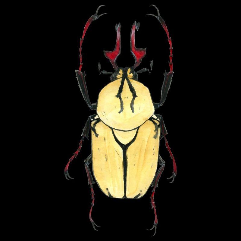 Beetle bright tank red antlers