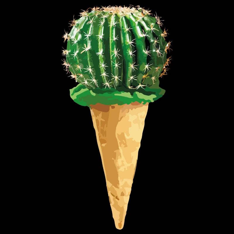 Cactus avec de la crème glacée