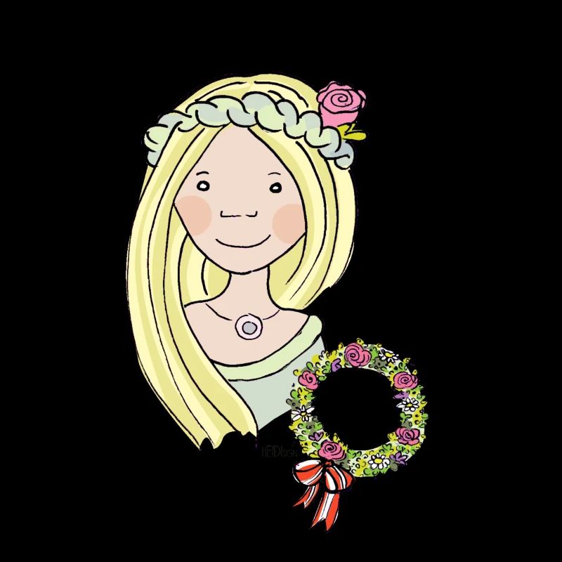 Mittelalter, Blumenmädchen, blond, Rose