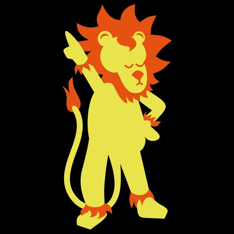 Lion dans la pose disco