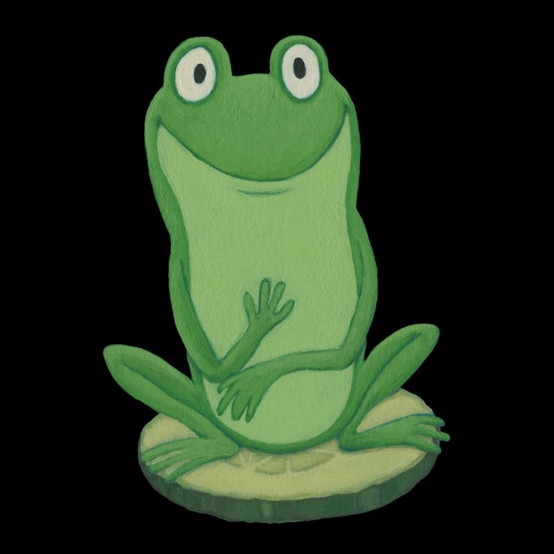 Frosch auf Gurke