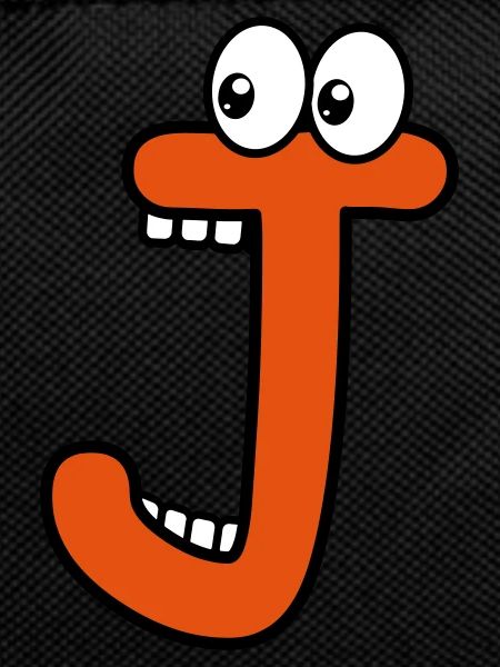 J - letter J with eyes 👀