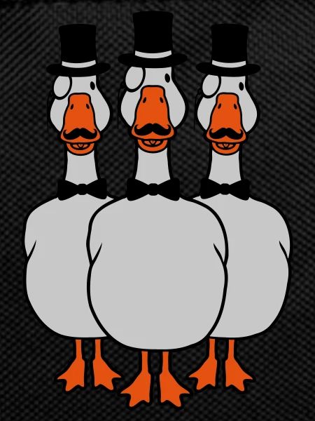 3 monocle glasses geese