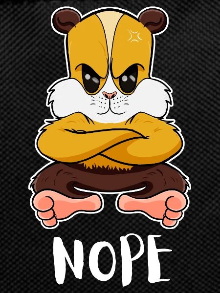 Nope Funny Lazy Hamster