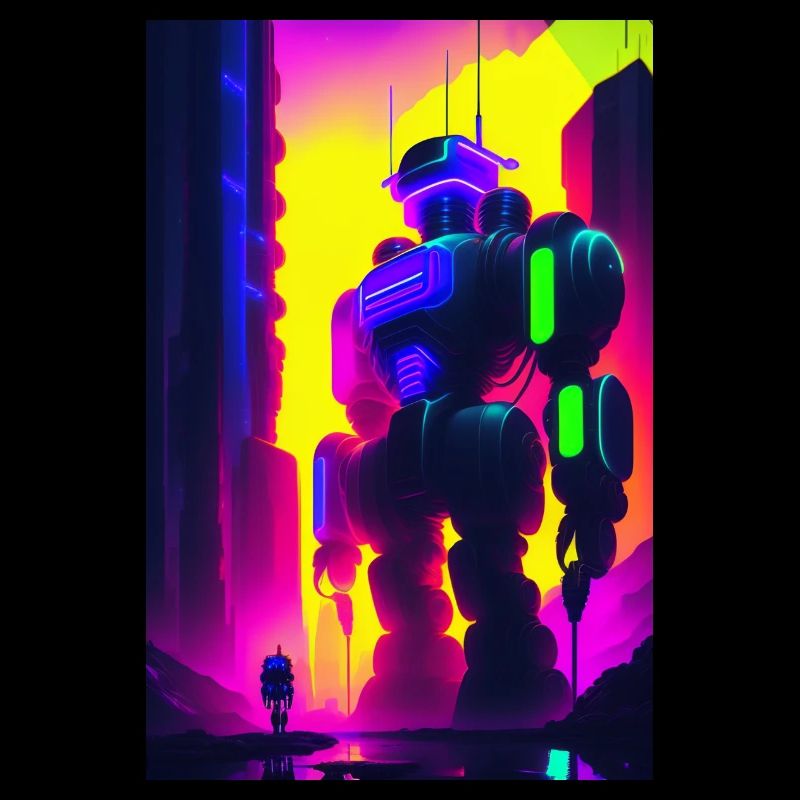 Pink-Lila-Roboter