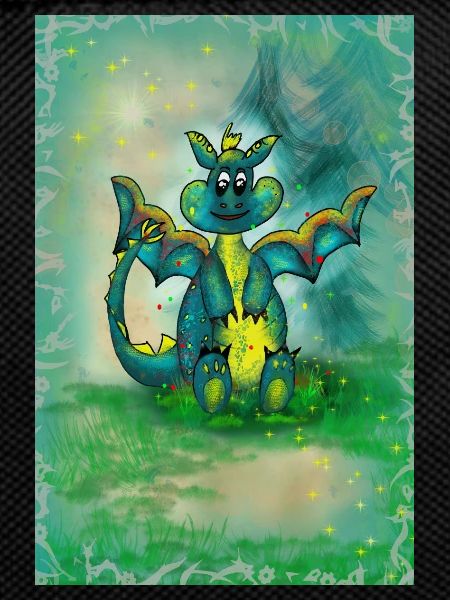 Drache mit Hintergrund