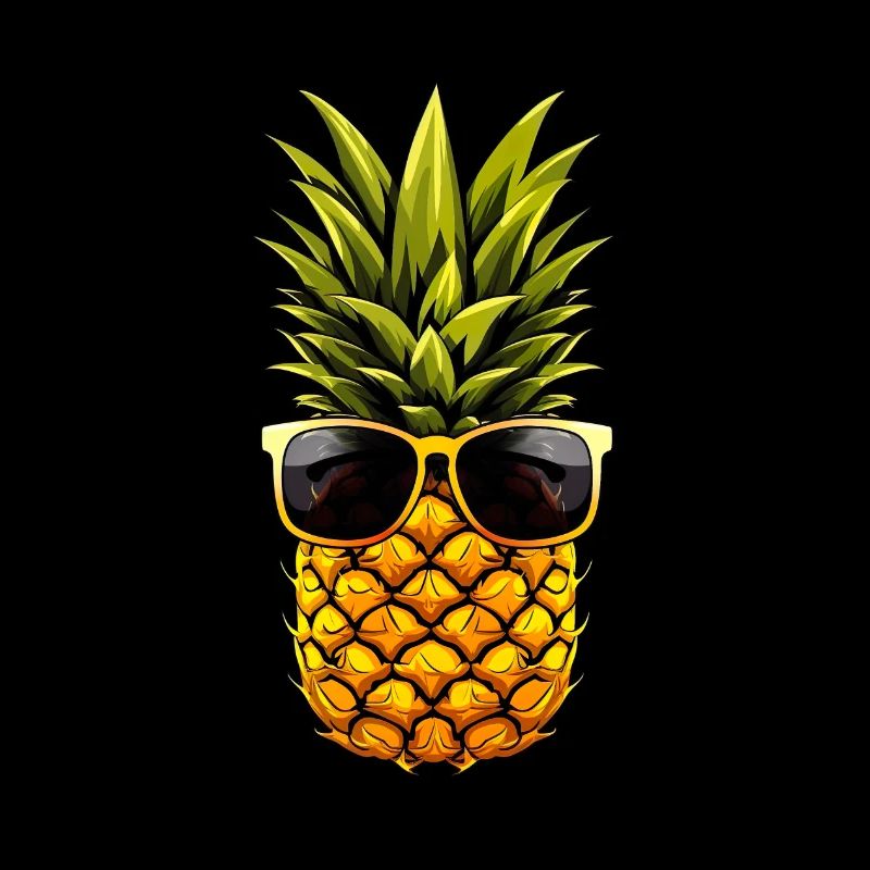 Pineapple with sunglasses