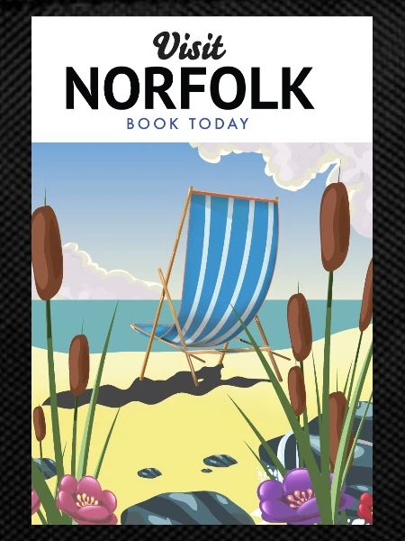 Norfolk Seaside Travel poster