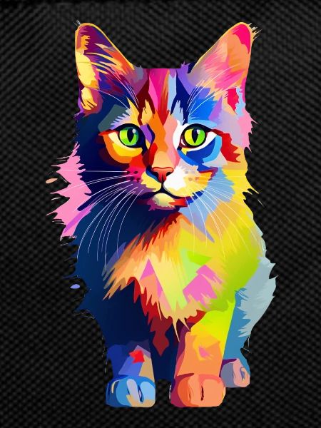 Tierisch bunte Katze