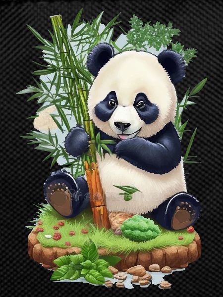 Panda Bär ißt Bambus