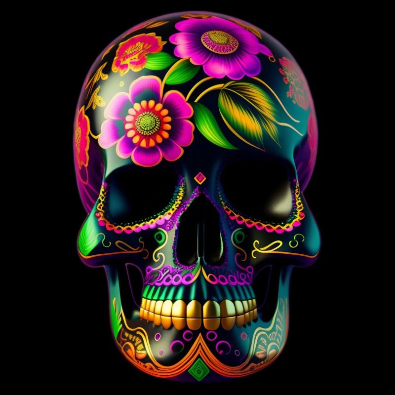 Skull in Mexican style