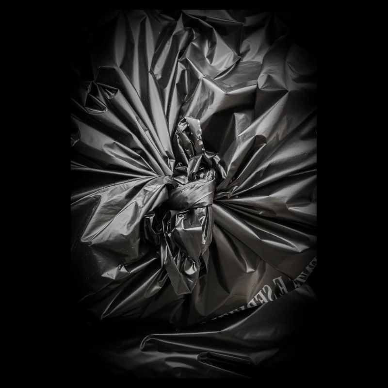 Black garbage bag