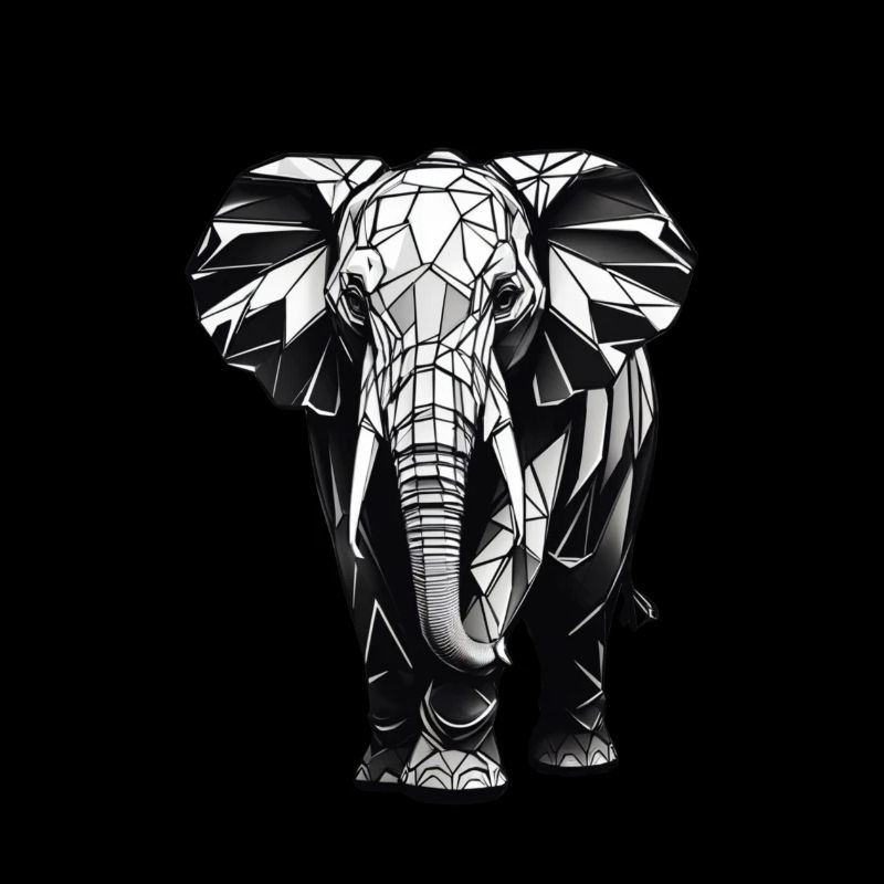 Geometric Style Elephant