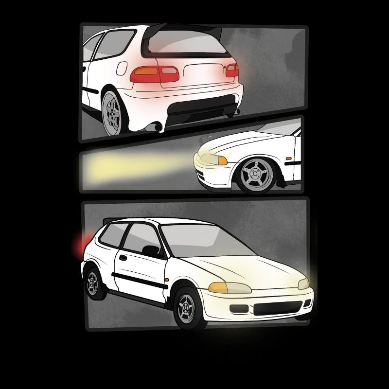 ARCTIC WHITE CAR COMIC / HATCHBACK