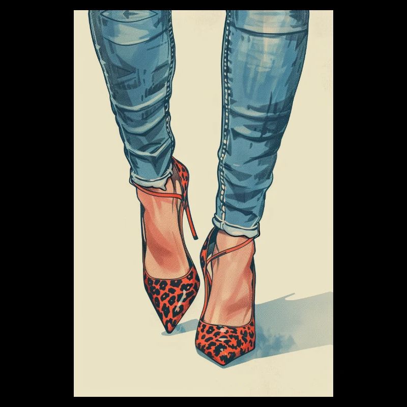 Talons et jeans Leo | IA