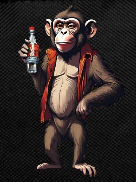 Affe mit Wodka