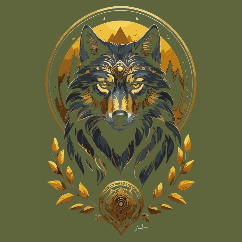 Loup Médiéval Or