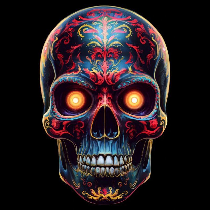 A sweet and whimsical skull.