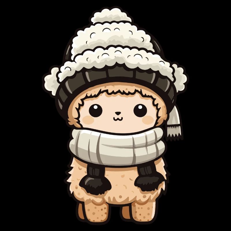 Alpaca Winter Llama Comic Cute