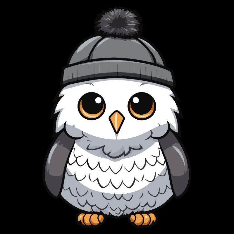 Owl Winter Comic Cute