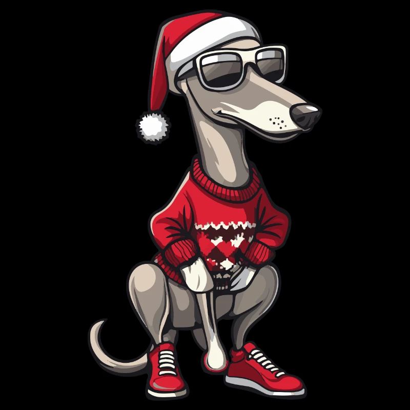 Greyhound Dog Christmas Ugly Christmas