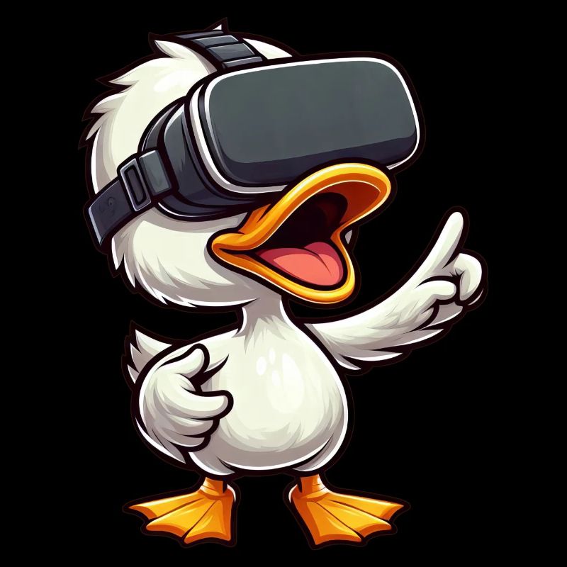 VR Ente Gamer Zocker Computer Nerd