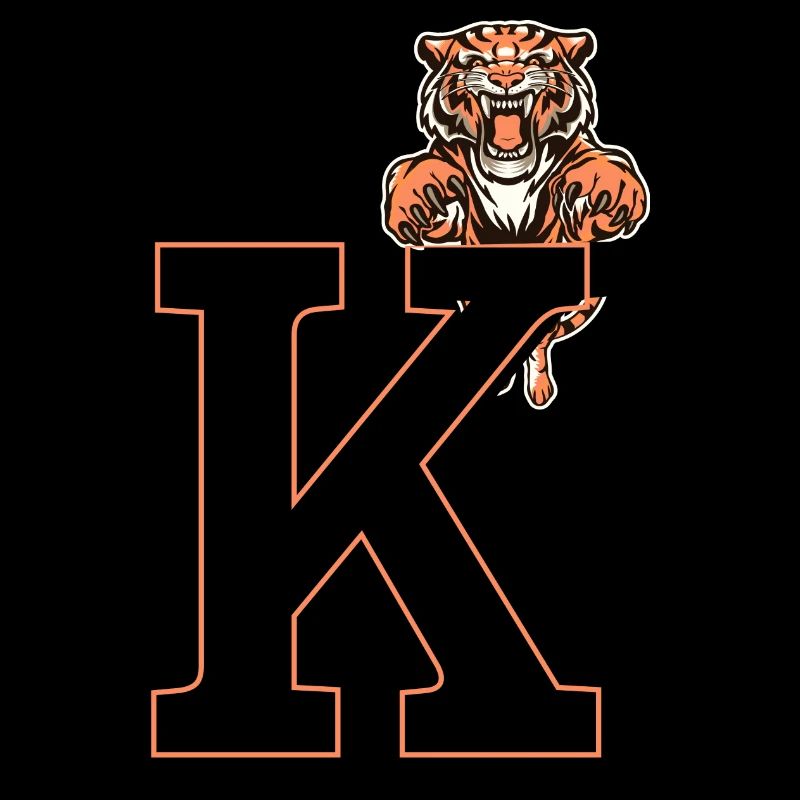 Buchstabe k Tiger - Geschenkidee