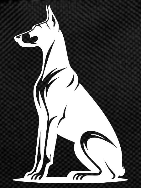 Noble Doberman Tattoo Dogs Silhouette