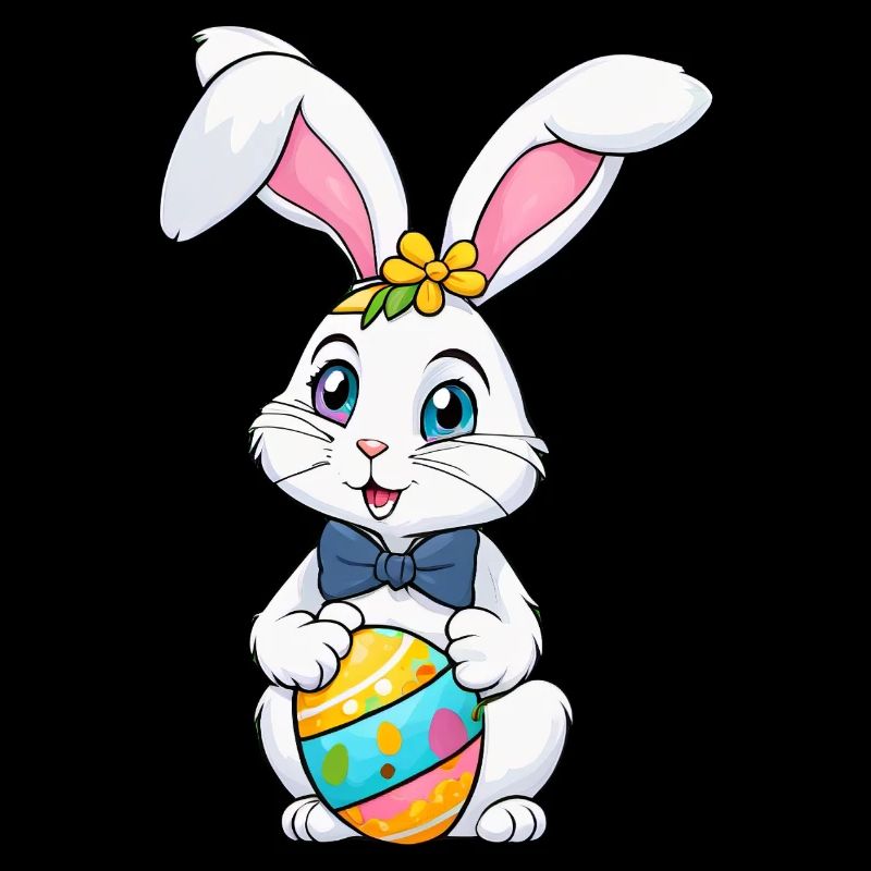 Easter bunny with Easter eggs