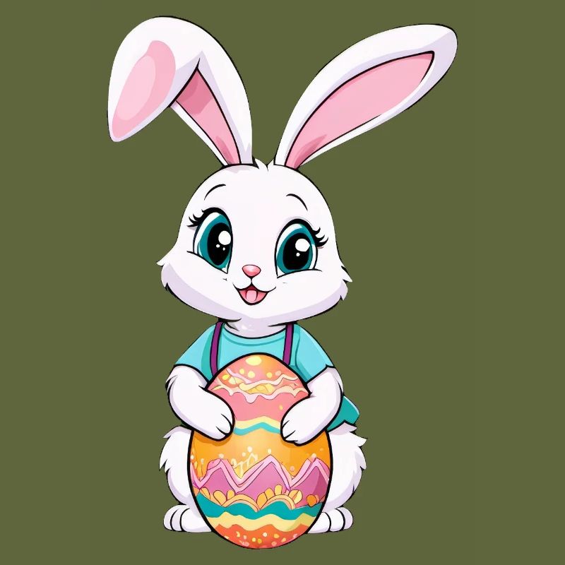 Easter bunny with Easter eggs