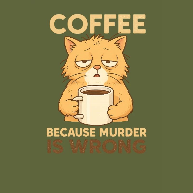 Müde Kaffe Katze - Café parce que le meurtre est mal
