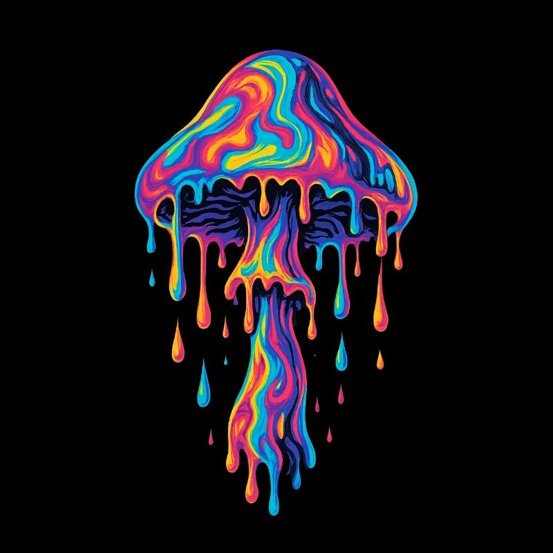 Psychedelischer Magic Mushroom – Tropfender LSD-St