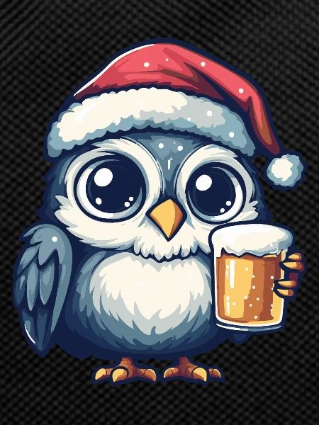 Owl Beer Xmas Christmas
