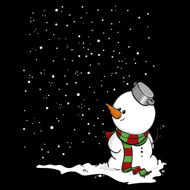 Schneemann im Schnee.
