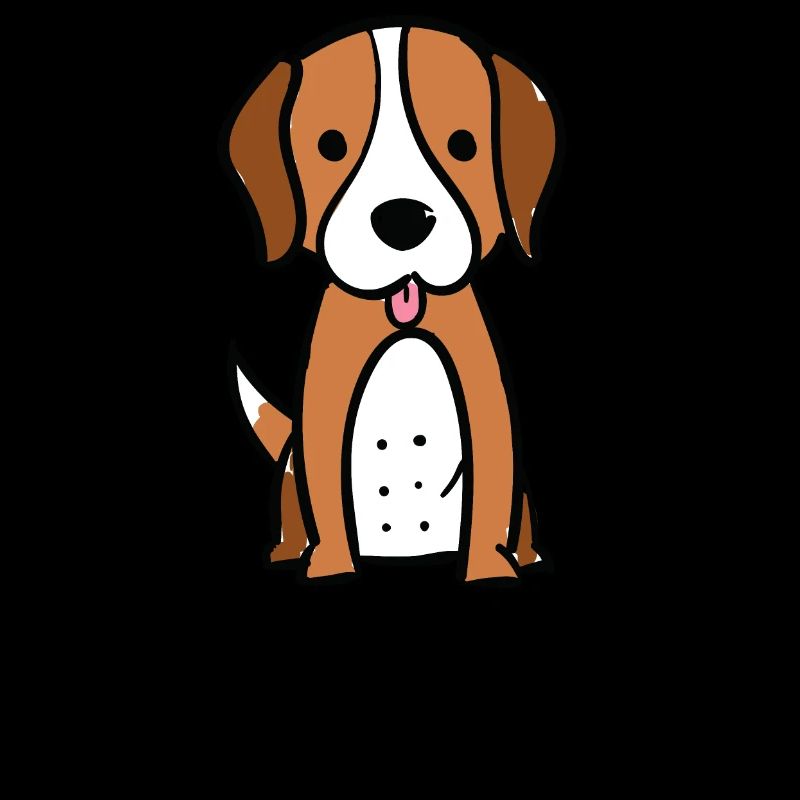 Beagle Hund Comic Cartoon Figur Geschenkidee Hunde