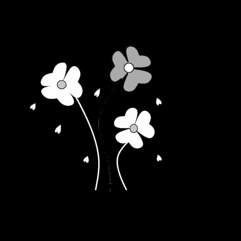 Flowers white gray