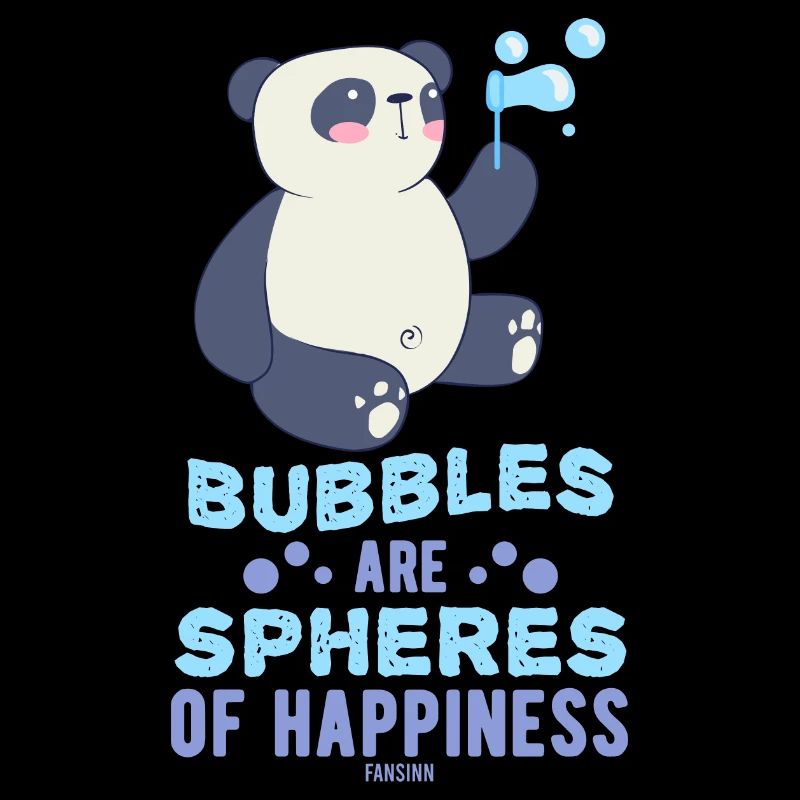 Panda loves soap bubbles