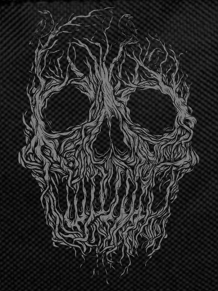 Skull from tree roots Skull