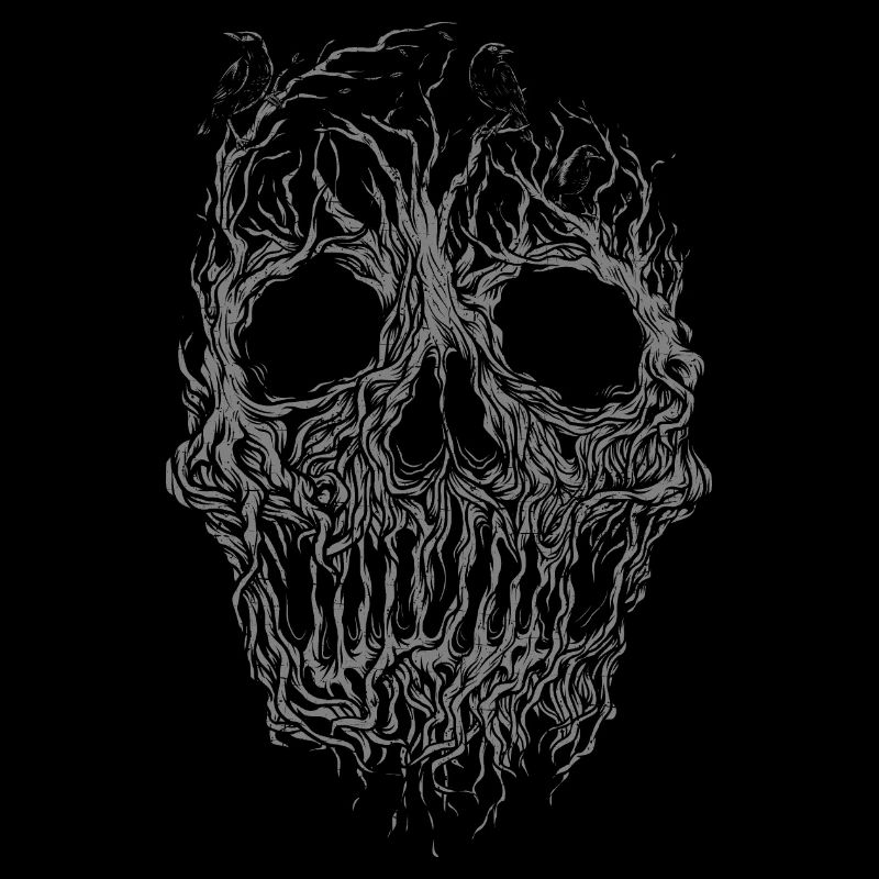 Skull from tree roots Skull