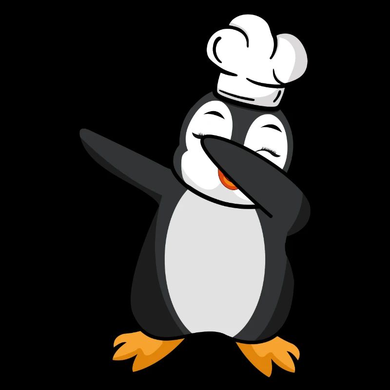 dab dabbing pinguin koch comics geschenk kochen