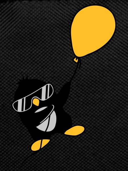 Balloon penguin flies away