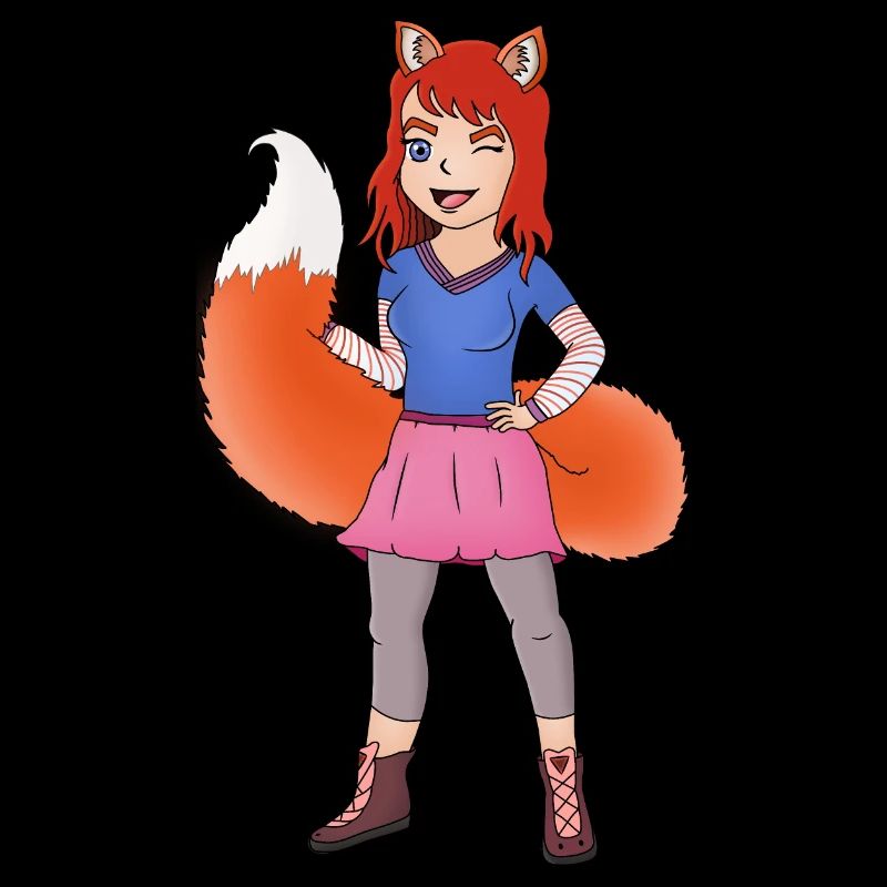 Beautiful Fox Girl Illustration