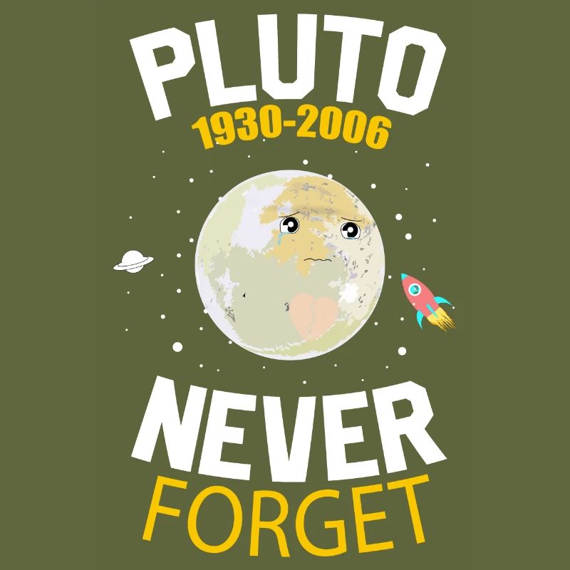 Never Forget Pluto Retro Style Funny Space Science