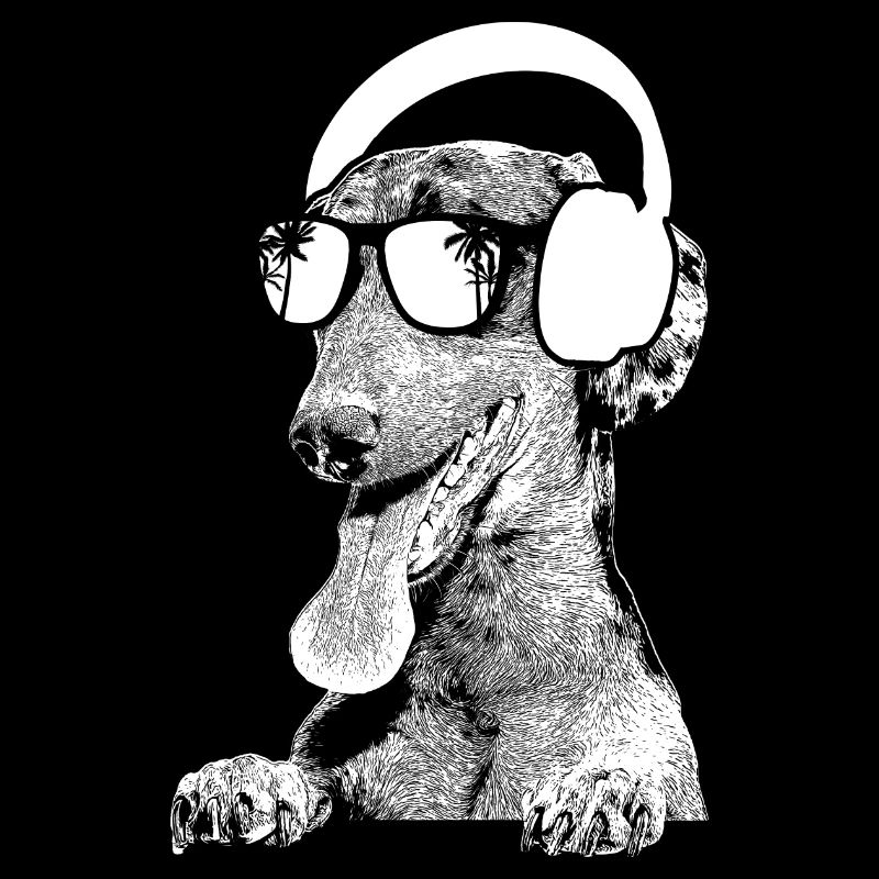 Dachshund Hundeliebe Kopfhörer Hundefans Dachshund