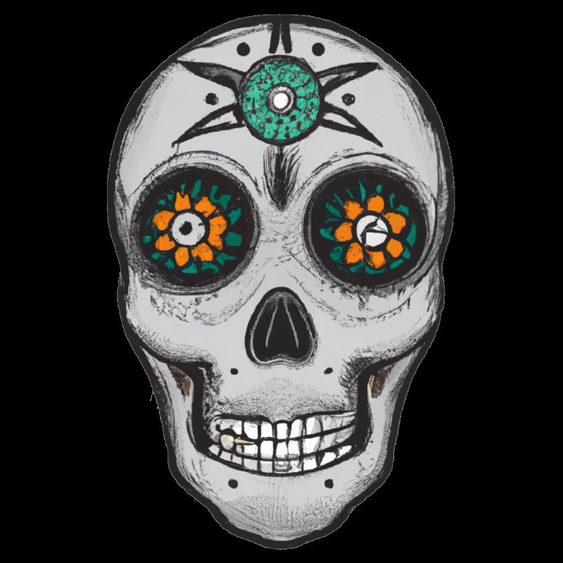 Crâne de style mexicain, Día de Muertos