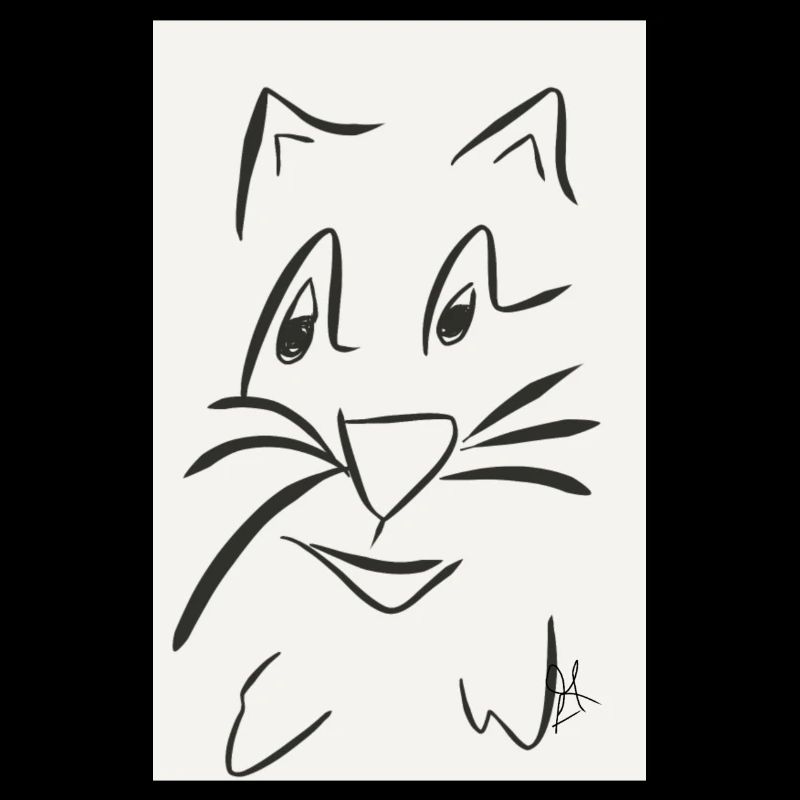 Conception de visage de chat mignon